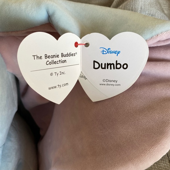 TY Disney Sparkle 16” Beanie Buddy DUMBO the Elephant Stuffed Animal LARGE Plush - Picture 4 of 6